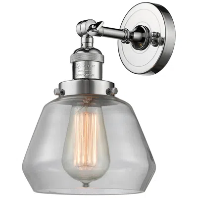 Innovations Lighting Franklin Fulton 11" High Polished Chrome Sconce W/ Clear Shade