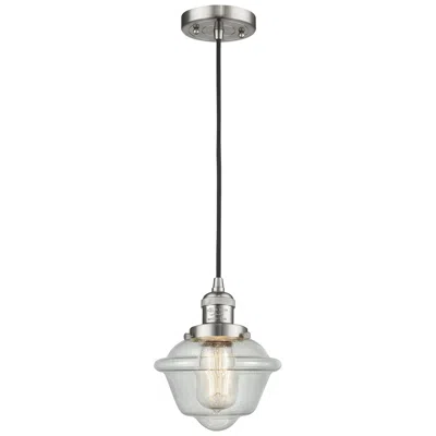 Innovations Lighting Franklin Oxford 8" Brushed Nickel Corded Mini Pendant W/ Seedy Shade
