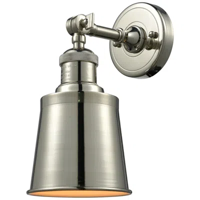 Innovations Lighting Franklin Restoration Addison 5" Led Sconce - Nickel Finish - Nickel Sh