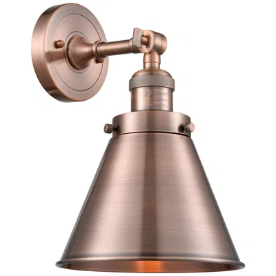 Innovations Lighting Franklin Restoration Appalachian 8" Antique Copper Sconce In Brown