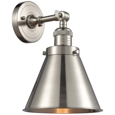 Innovations Lighting Franklin Restoration Appalachian 8" Led Sconce - Nickel - Nickel Shade