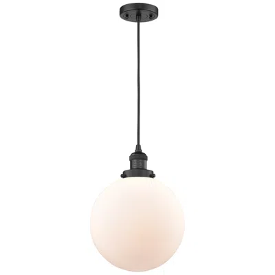 Innovations Lighting Franklin Restoration Beacon 10" Led Mini Pendant - Matte Black - White
