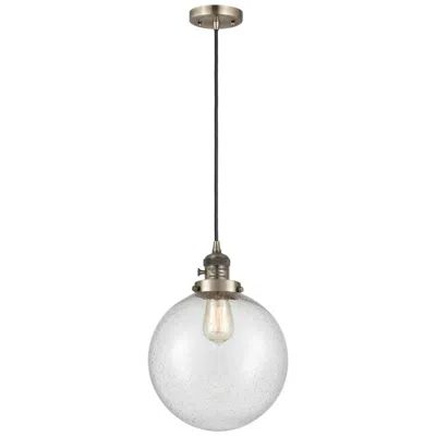 Innovations Lighting Franklin Restoration Beacon 10" Mini Pendant - Antique Brass - Seedy Shade