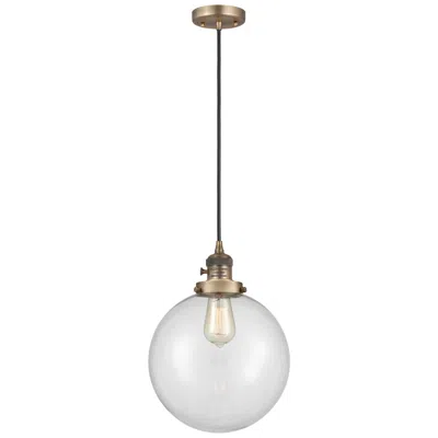 Innovations Lighting Franklin Restoration Beacon 10" Mini Pendant - Brushed Brass - Clear S
