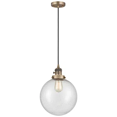 Innovations Lighting Franklin Restoration Beacon 10" Mini Pendant - Brushed Brass - Seedy Shade