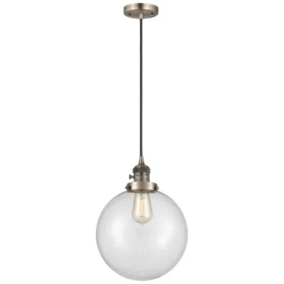 Innovations Lighting Franklin Restoration Beacon 10" Mini Pendant - Led Bulb - Brass - Clea