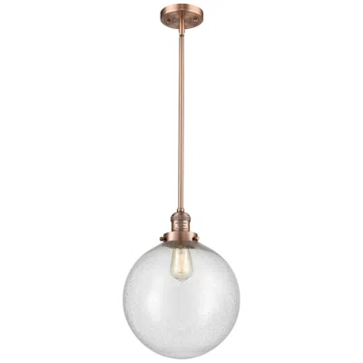 Innovations Lighting Franklin Restoration Beacon 12" Copper Stemmed Mini Pendant W/ Seedy S