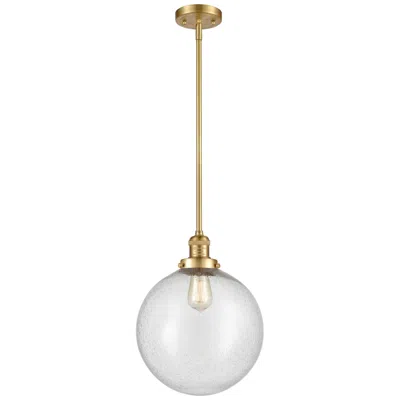 Innovations Lighting Franklin Restoration Beacon 12" Led Mini Pendant - Satin Gold - Seedy