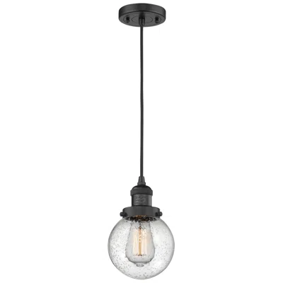 Innovations Lighting Franklin Restoration Beacon 6" Led Mini Pendant - Matte Black - Seedy
