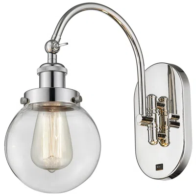 Innovations Lighting Franklin Restoration Beacon 6" Led Sconce - Nickel Finish - Clear Shad