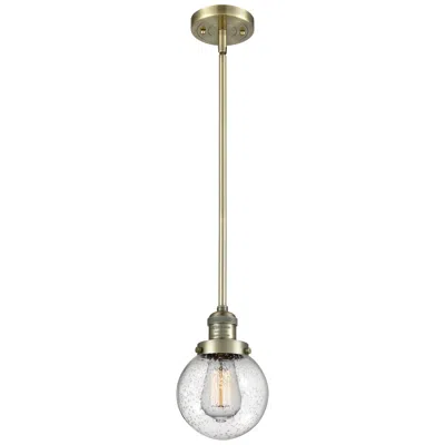 Innovations Lighting Franklin Restoration Beacon 6" Mini Pendant - Antique Brass - Seedy