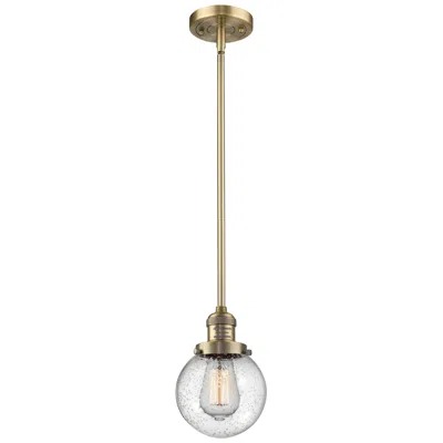 Innovations Lighting Franklin Restoration Beacon 6" Mini Pendant - Brushed Brass - Seedy