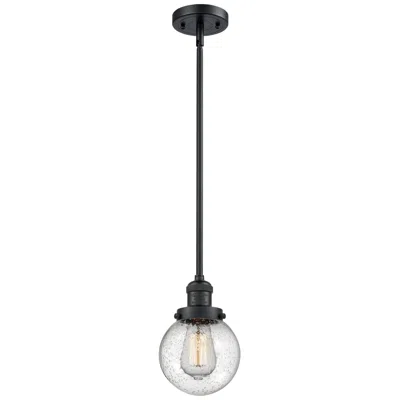 Innovations Lighting Franklin Restoration Beacon 6" Mini Pendant - Matte Black - Seedy