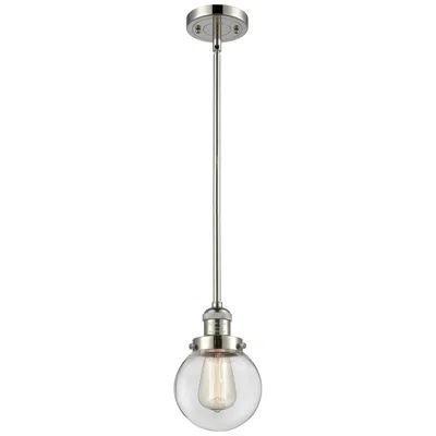 Innovations Lighting Franklin Restoration Beacon 6" Mini Pendant - Polished Nickel - Clear