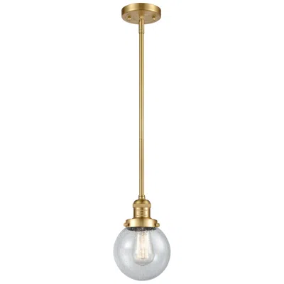Innovations Lighting Franklin Restoration Beacon 6" Mini Pendant - Satin Gold - Seedy