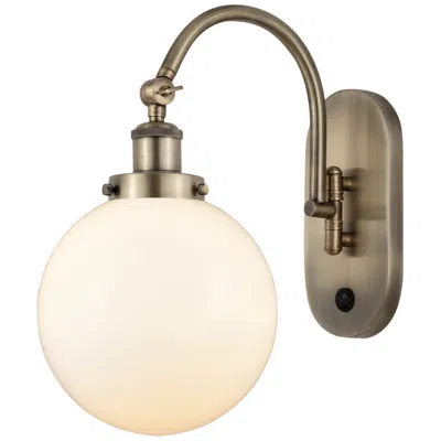 Innovations Lighting Franklin Restoration Beacon 8" Incandescent Sconce - Brass - White Sha
