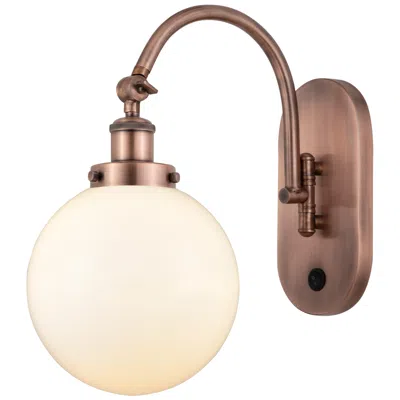 Innovations Lighting Franklin Restoration Beacon 8" Incandescent Sconce - Copper - White Sh