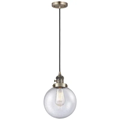 Innovations Lighting Franklin Restoration Beacon 8" Mini Pendant - Led Bulb - Brass - Seedy