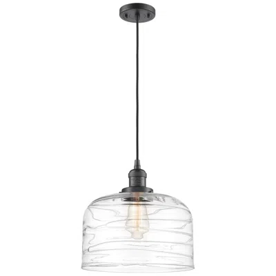 Innovations Lighting Franklin Restoration Bell 12" Bronze Corded Mini Pendant W/ Deco Shade
