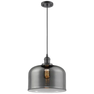 Innovations Lighting Franklin Restoration Bell 12" Bronze Corded Mini Pendant W/ Smoke Shad