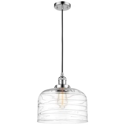 Innovations Lighting Franklin Restoration Bell 12" Chrome Corded Mini Pendant W/ Deco Shade
