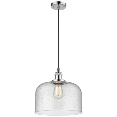 Innovations Lighting Franklin Restoration Bell 12" Chrome Corded Mini Pendant W/ Seedy Shad