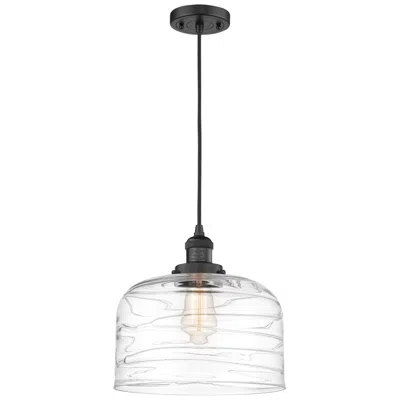 Innovations Lighting Franklin Restoration Bell 12" Matte Black Corded Mini Pendant W/ Deco