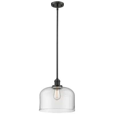 Innovations Lighting Franklin Restoration Bell 12" Mini Pendant - Oil Rubbed Bronze - Clear