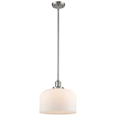 Innovations Lighting Franklin Restoration Bell 12" Mini Pendant - Polished Nickel - Matte W