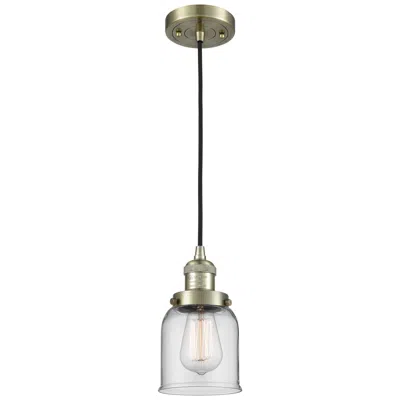 Innovations Lighting Franklin Restoration Bell 5" Brass Corded Mini Pendant W/ Clear Shade