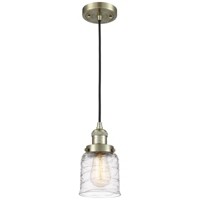 Innovations Lighting Franklin Restoration Bell 5" Brass Corded Mini Pendant W/ Deco Shade