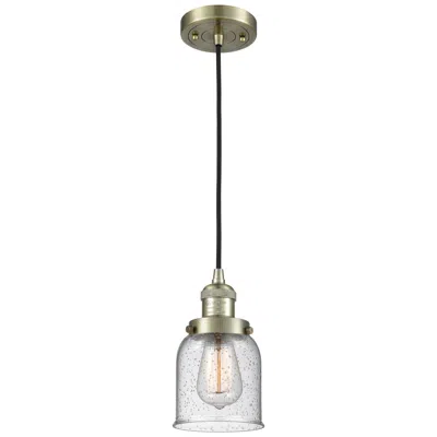 Innovations Lighting Franklin Restoration Bell 5" Brass Corded Mini Pendant W/ Seedy Shade