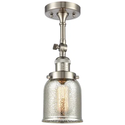 Innovations Lighting Franklin Restoration Bell 5" Brushed Nickel Semi Flush W/ Mercury Shad