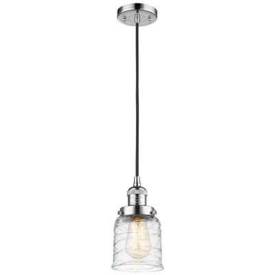 Innovations Lighting Franklin Restoration Bell 5" Chrome Corded Mini Pendant W/ Deco Swirl