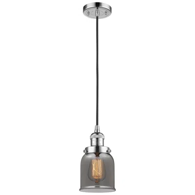 Innovations Lighting Franklin Restoration Bell 5" Chrome Corded Mini Pendant W/ Smoke Shade