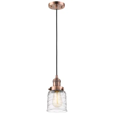 Innovations Lighting Franklin Restoration Bell 5" Copper Corded Mini Pendant W/ Deco Shade