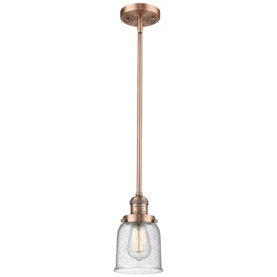 Innovations Lighting Franklin Restoration Bell 5" Copper Stemmed Mini Pendant W/ Seedy Shad