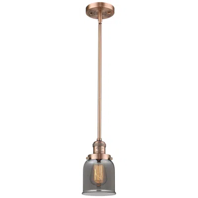 Innovations Lighting Franklin Restoration Bell 5" Copper Stemmed Mini Pendant W/ Smoke Shad