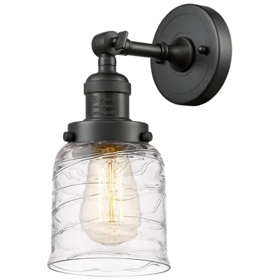 Innovations Lighting Franklin Restoration Bell 5" Incandescent Sconce - Bronze - Swirl Shad