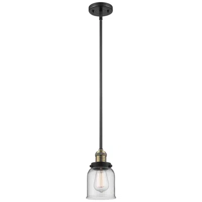 Innovations Lighting Franklin Restoration Bell 5" Led Mini Pendant - Black Antique Brass - Clear