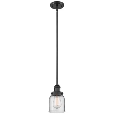 Innovations Lighting Franklin Restoration Bell 5" Led Mini Pendant - Matte Black - Clear