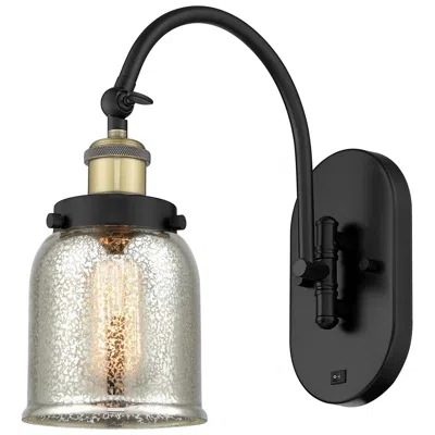 Innovations Lighting Franklin Restoration Bell 5" Led Sconce - Black Brass - Mercury Shade