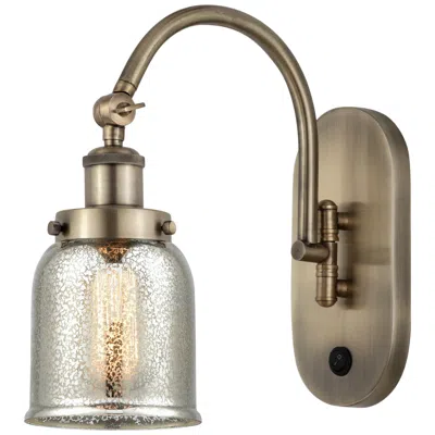 Innovations Lighting Franklin Restoration Bell 5" Led Sconce - Brass Finish - Mercury Shade
