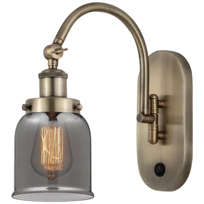 Innovations Lighting Franklin Restoration Bell 5" Led Sconce - Brass Finish - Plated Smoke