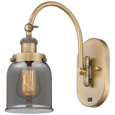 Innovations Lighting Franklin Restoration Bell 5" Led Sconce - Brass Finish - Plated Smoke
