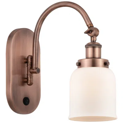 Innovations Lighting Franklin Restoration Bell 5" Led Sconce - Copper Finish - Matte White