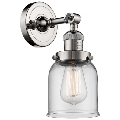 Innovations Lighting Franklin Restoration Bell 5" Led Sconce - Nickel Finish - Clear Shade
