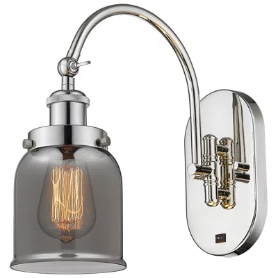 Innovations Lighting Franklin Restoration Bell 5" Led Sconce - Nickel Finish - Smoke Shade