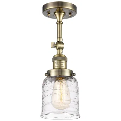 Innovations Lighting Franklin Restoration Bell  5" Led Semi-flush Mount - Brass - Deco Swir