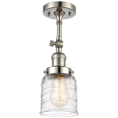 Innovations Lighting Franklin Restoration Bell  5" Led Semi-flush - Polished Nickel - Deco